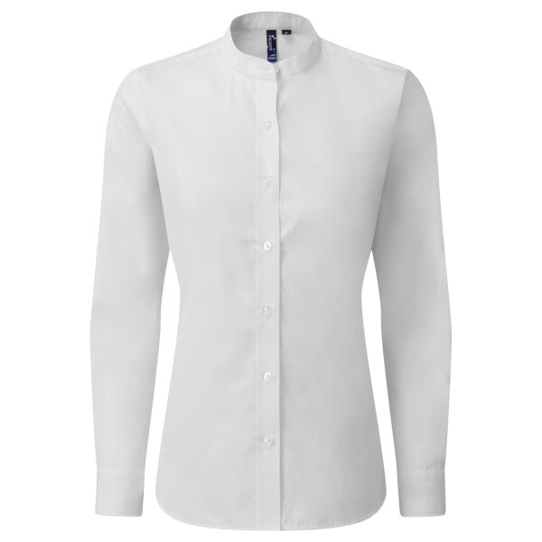 Women's banded collar 'grandad' shirt Vignette