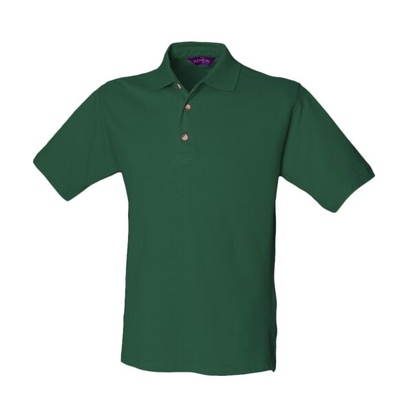 Classic cotton piqué polo with stand-up collar Vignette
