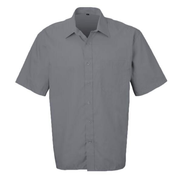 Short sleeve polycotton easycare poplin shirt Vignette