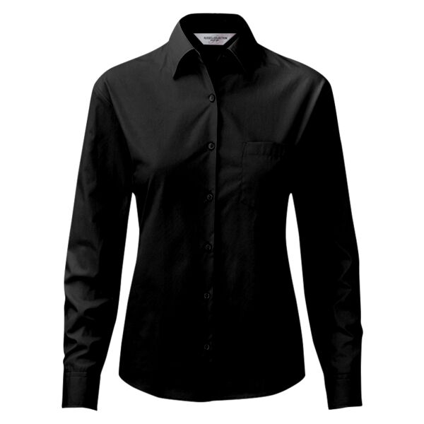 Women's long sleeve 100% cotton poplin shirt Vignette