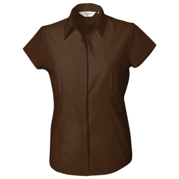Women's short sleeve easycare fitted stretch shirt Vignette