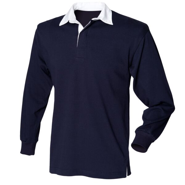 Kids long sleeve plain rugby shirt Vignette