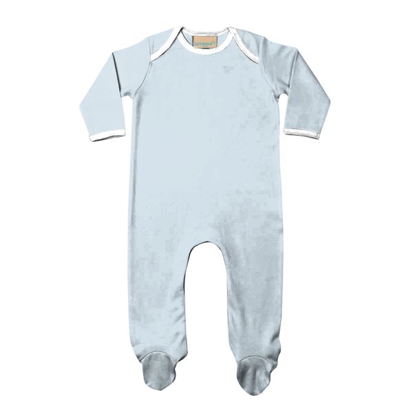 Contrast long sleeve sleepsuit Vignette