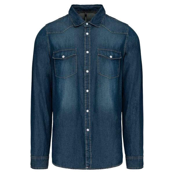 Men's long-sleeved denim shirt Vignette