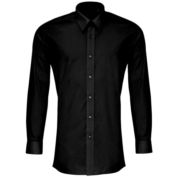 Poplin fitted long sleeve shirt Vignette