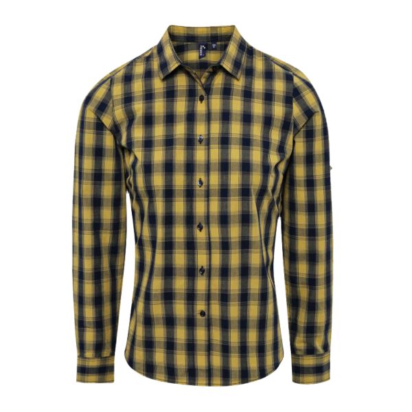 Mulligan check cotton long sleeve shirt Vignette