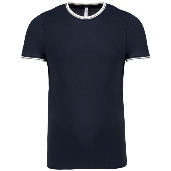 Men's piqué knit crew neck T-shirt Vignette