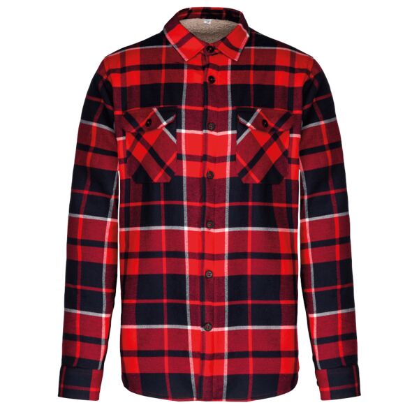 Sherpa-lined checked shirt jacket Vignette