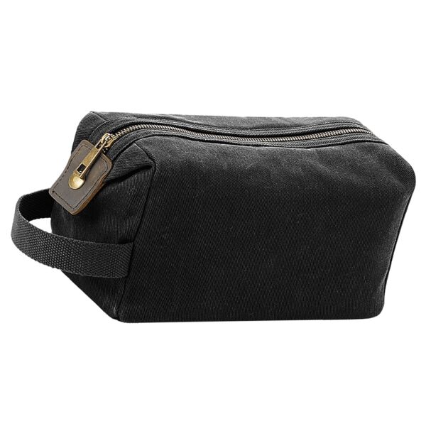 Heritage waxed canvas wash bag Vignette