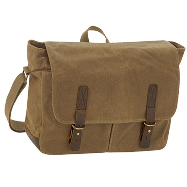 Heritage waxed canvas messenger Vignette