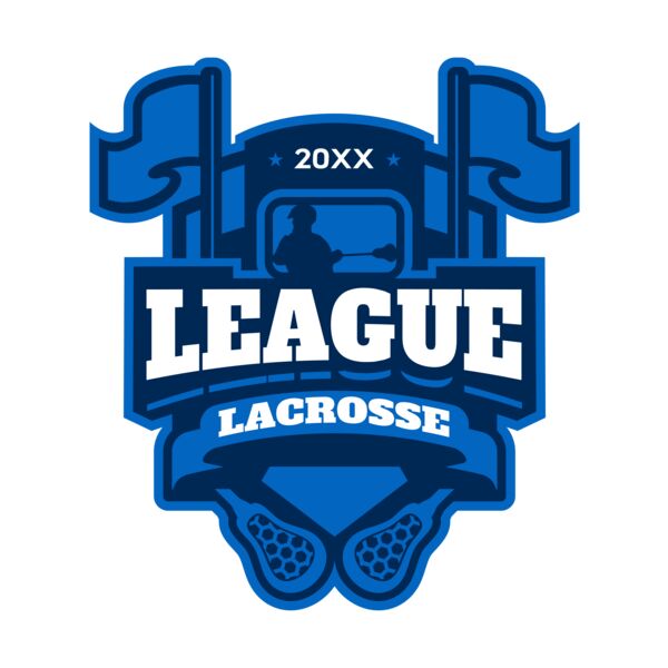 League Lacrosse Logo Template Vignette