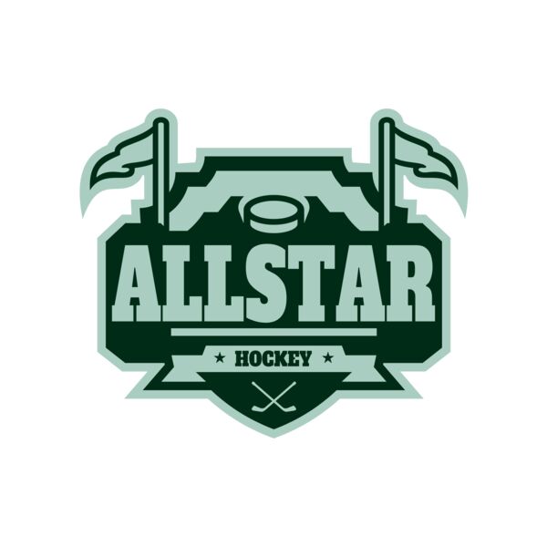 All Star Hockey Tournament logo template 02 Vignette