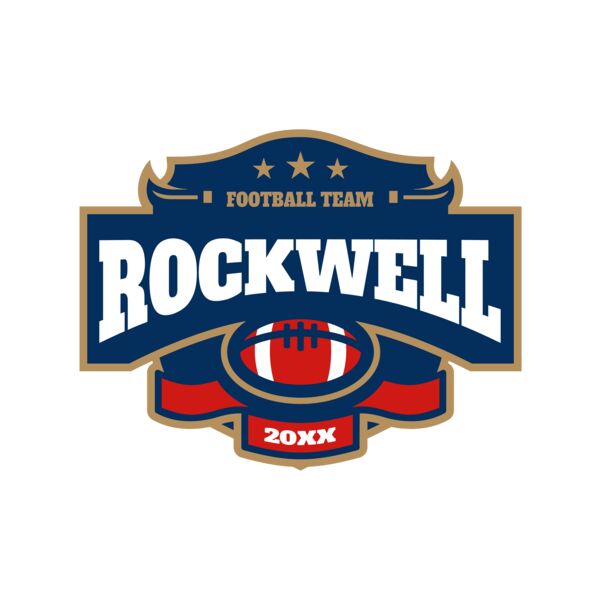 Rockwell Football team logo template Vignette