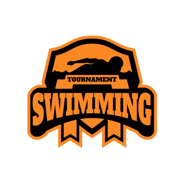 Swimming Tournament logo template 03 Vignette