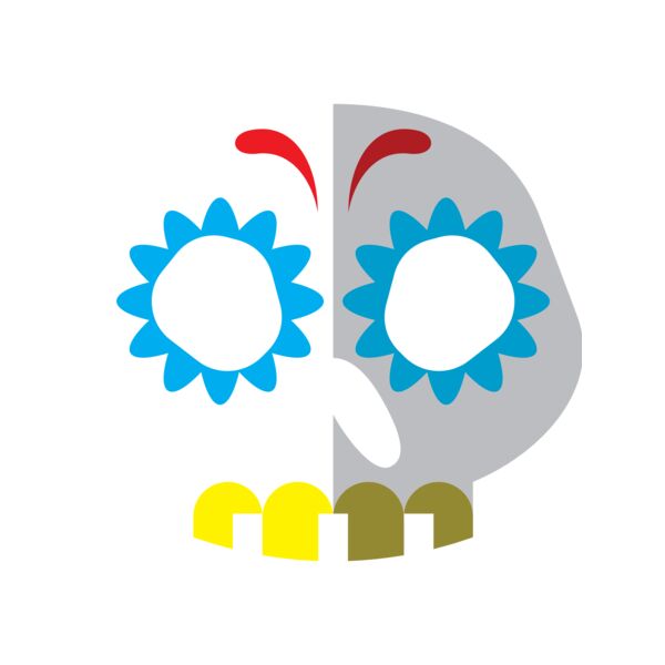 Elements Skull logo template 06 Vignette