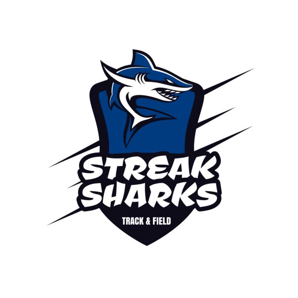 Sharks Track & Field Team Logo 01 Vignette