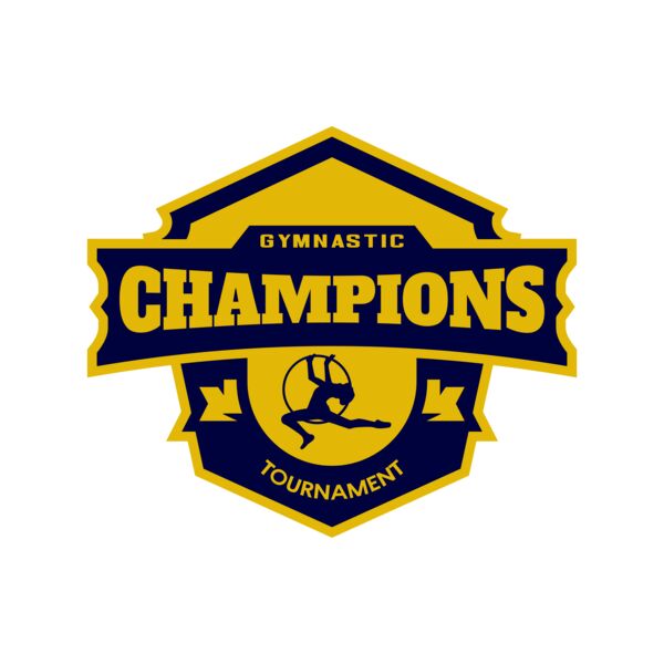 Champions Gymnastic Tournament logo template Vignette