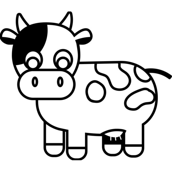 Cow   Clipart 1 Vignette