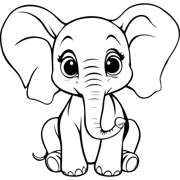 Elephant   Clipart 4 Vignette