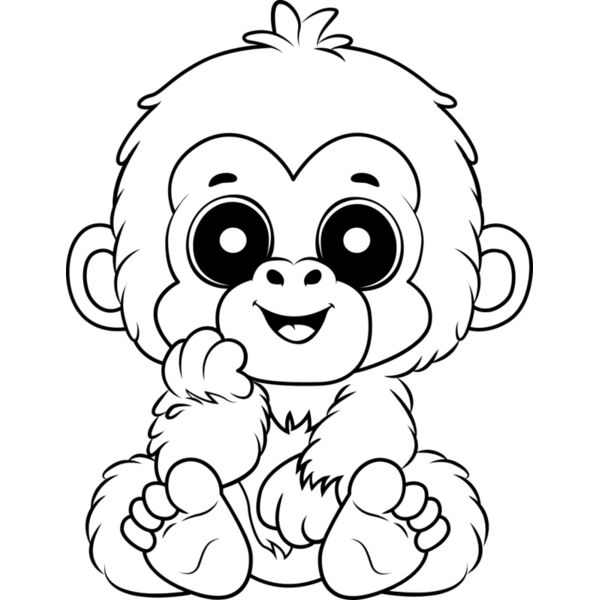 Gorilla   Clipart 3 Vignette