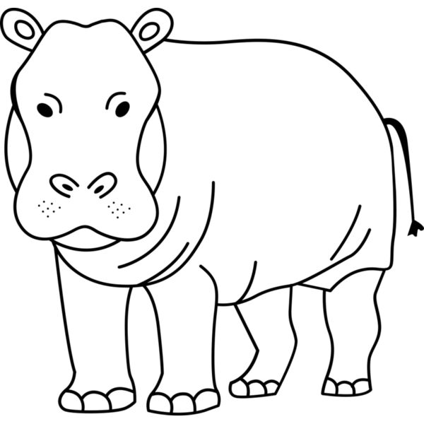 Hippopotamus   Clipart 2 Vignette