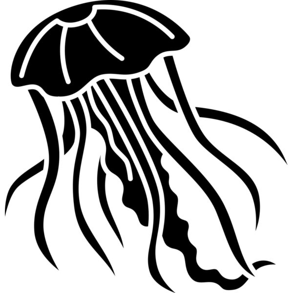 Jellyfish   Clipart 4 Vignette
