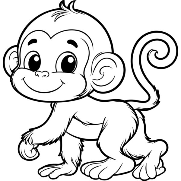 Monkey   Clipart 1 Vignette