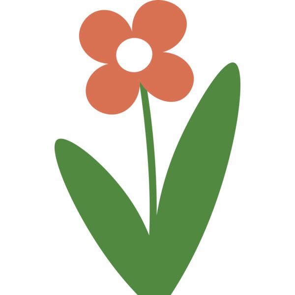 28 Flower with leaves Vignette