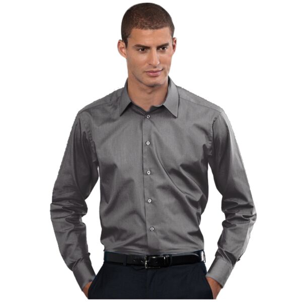 L/S Poly/Cotton Easycare Fitted Poplin Shirt Vignette