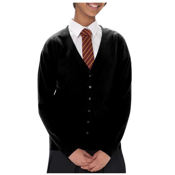 Girl's V-Neck Knitted Cardigan Vignette