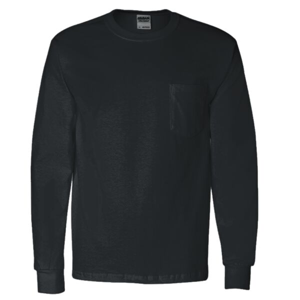 6.1 oz. Ultra Cotton® Long-Sleeve Pocket T-Shirt Vignette